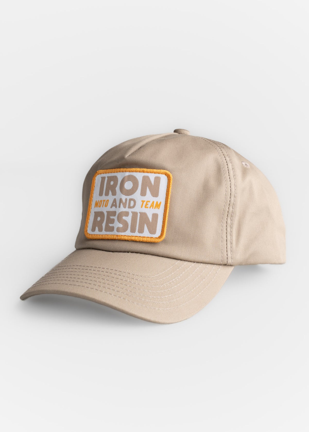 Men’s cotton twill hat with custom embroidered patch and adjustable strap, classic workwear cap with durable construction