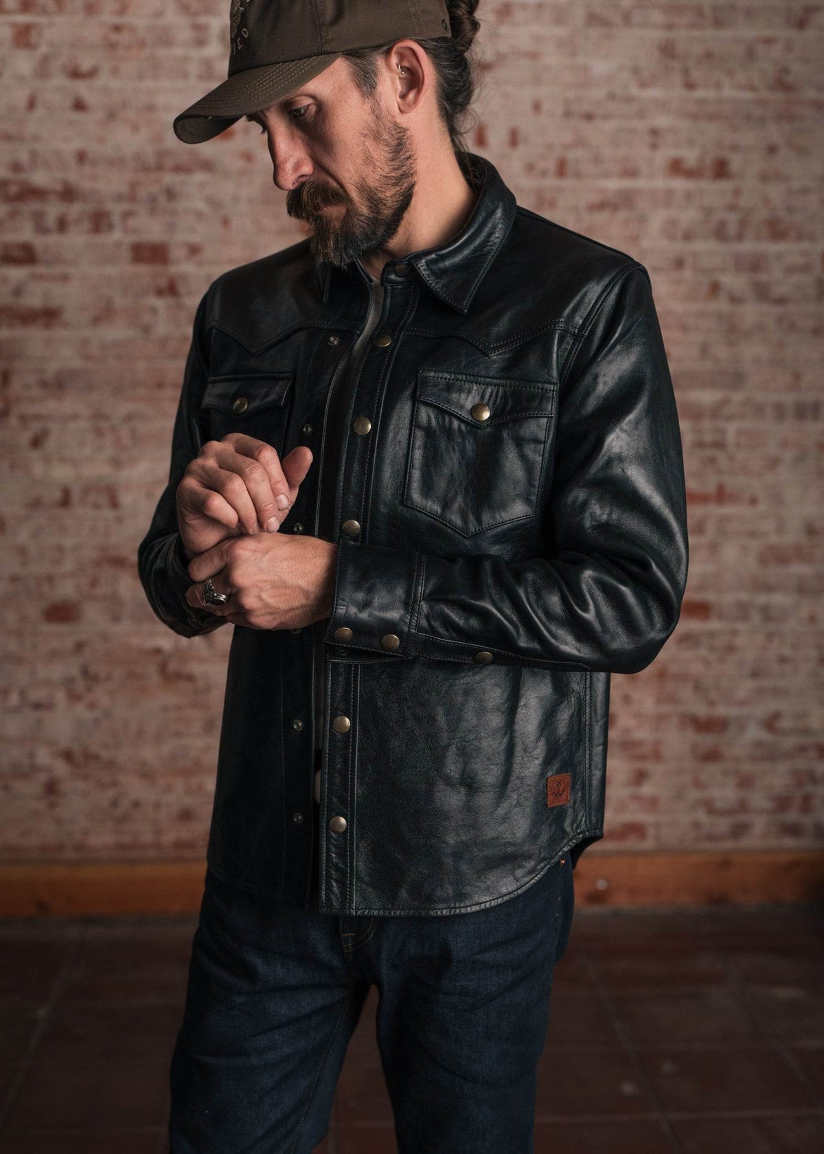 Fence Horse Hide Shirt - Iron & Resin