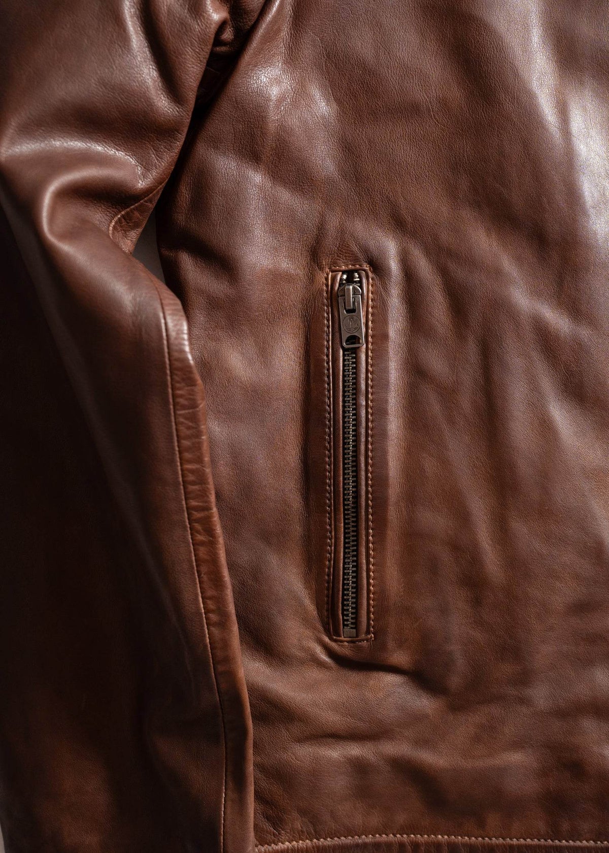 Gambler Cow Leather Jacket - Iron & Resin