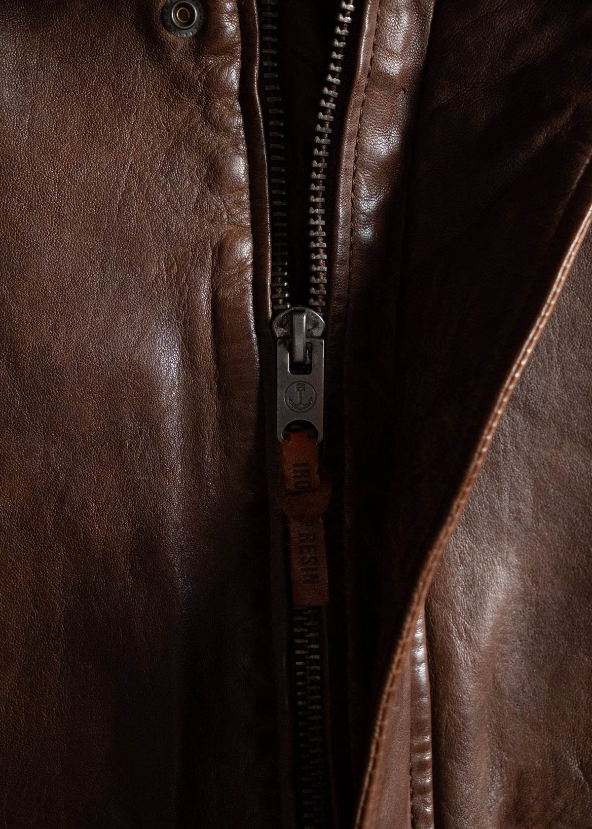 Hanson Cow Leather Jacket - Iron & Resin