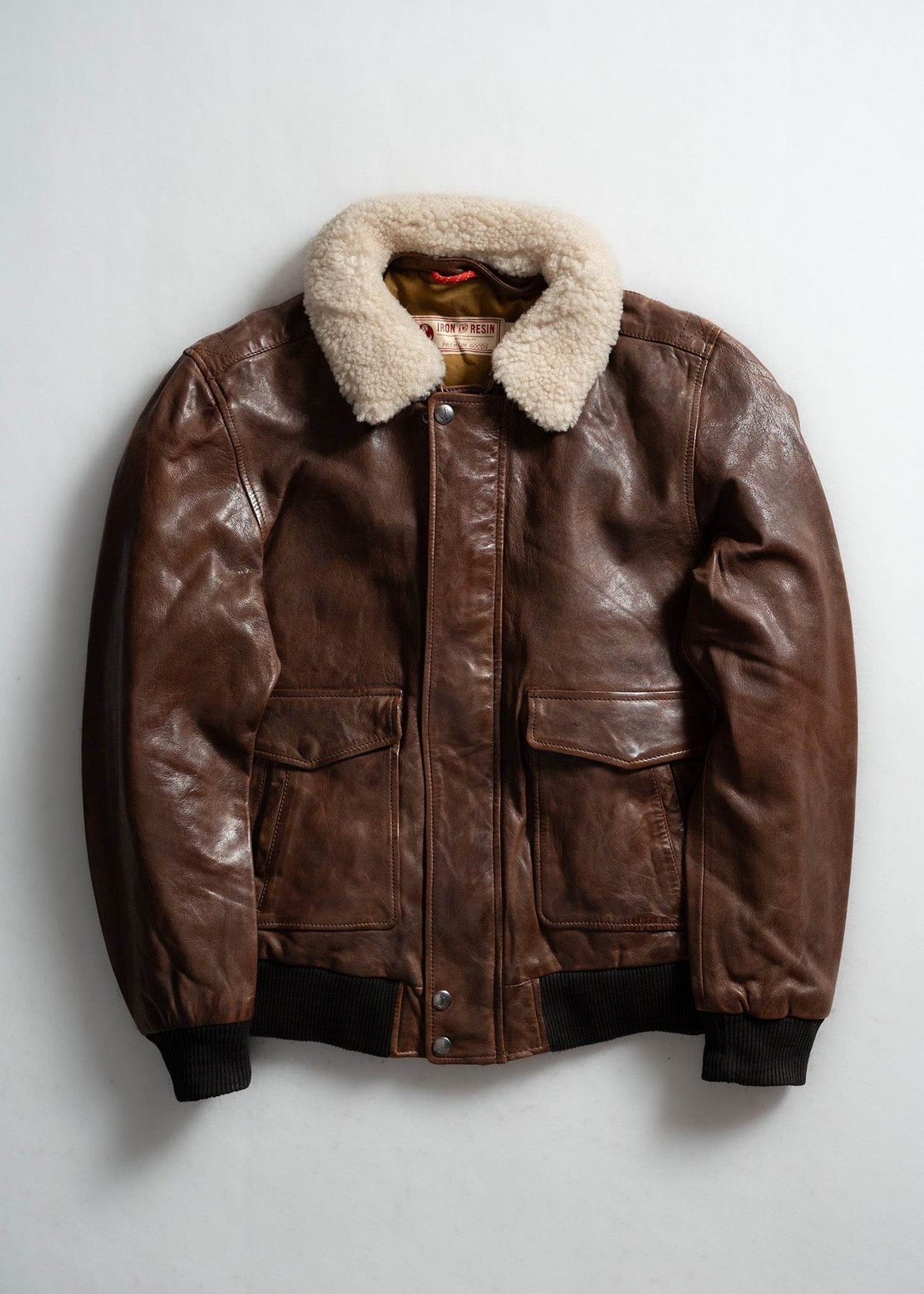 Hanson Cow Leather Jacket - Iron & Resin