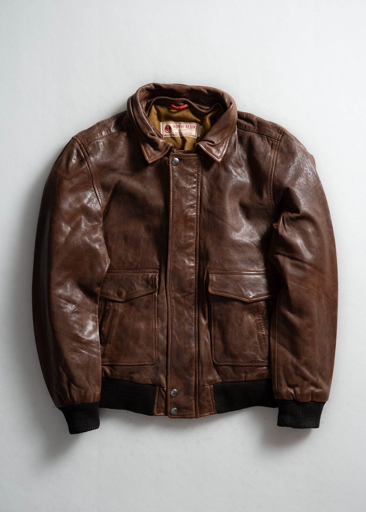 Hanson Cow Leather Jacket - Iron & Resin