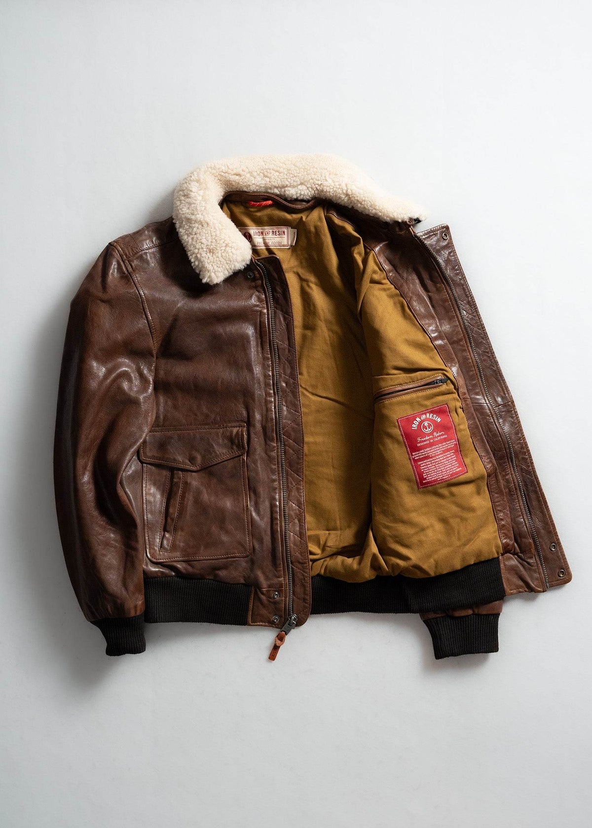 Hanson Cow Leather Jacket - Iron & Resin