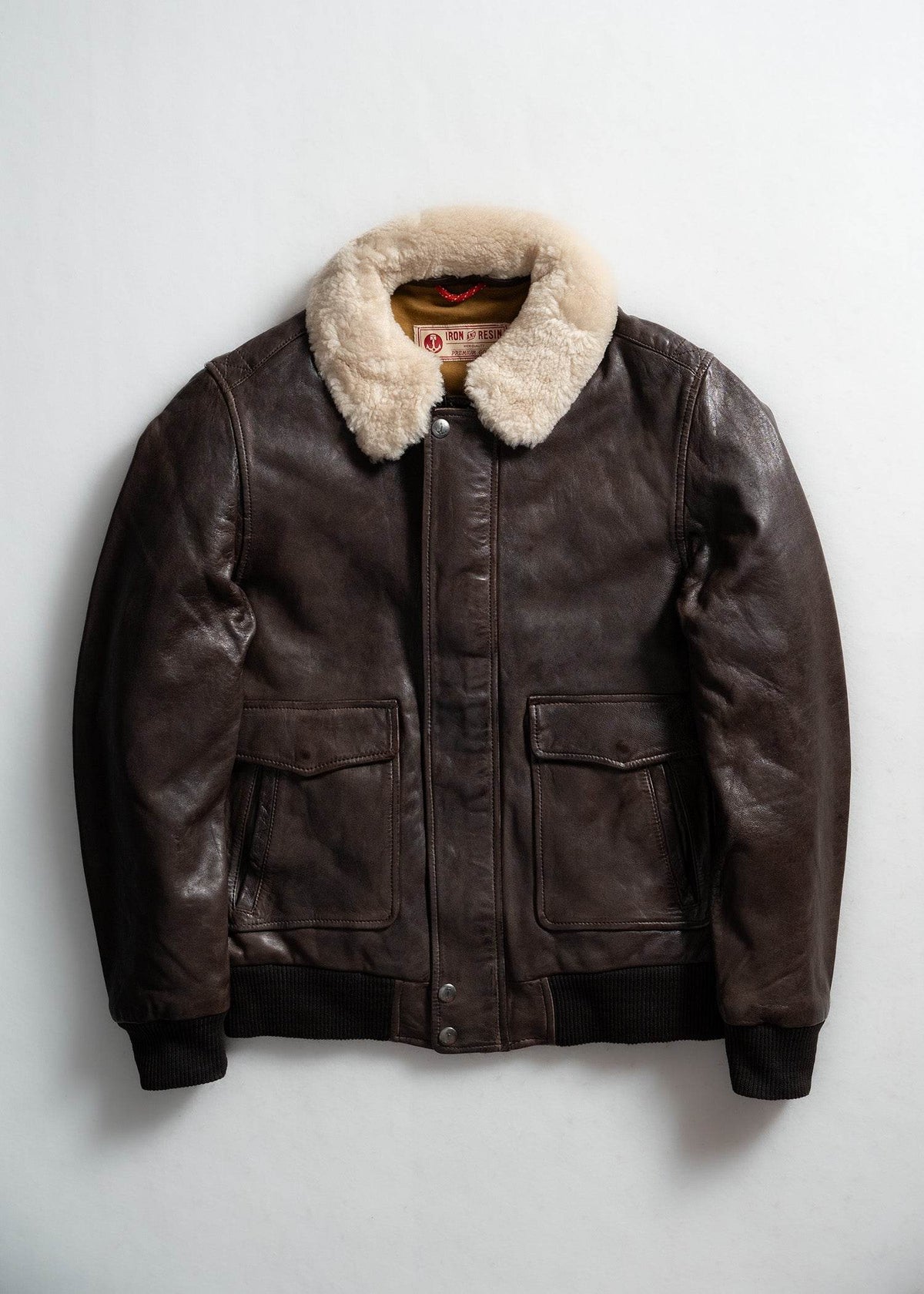 Hanson Cow Leather Jacket - Iron & Resin