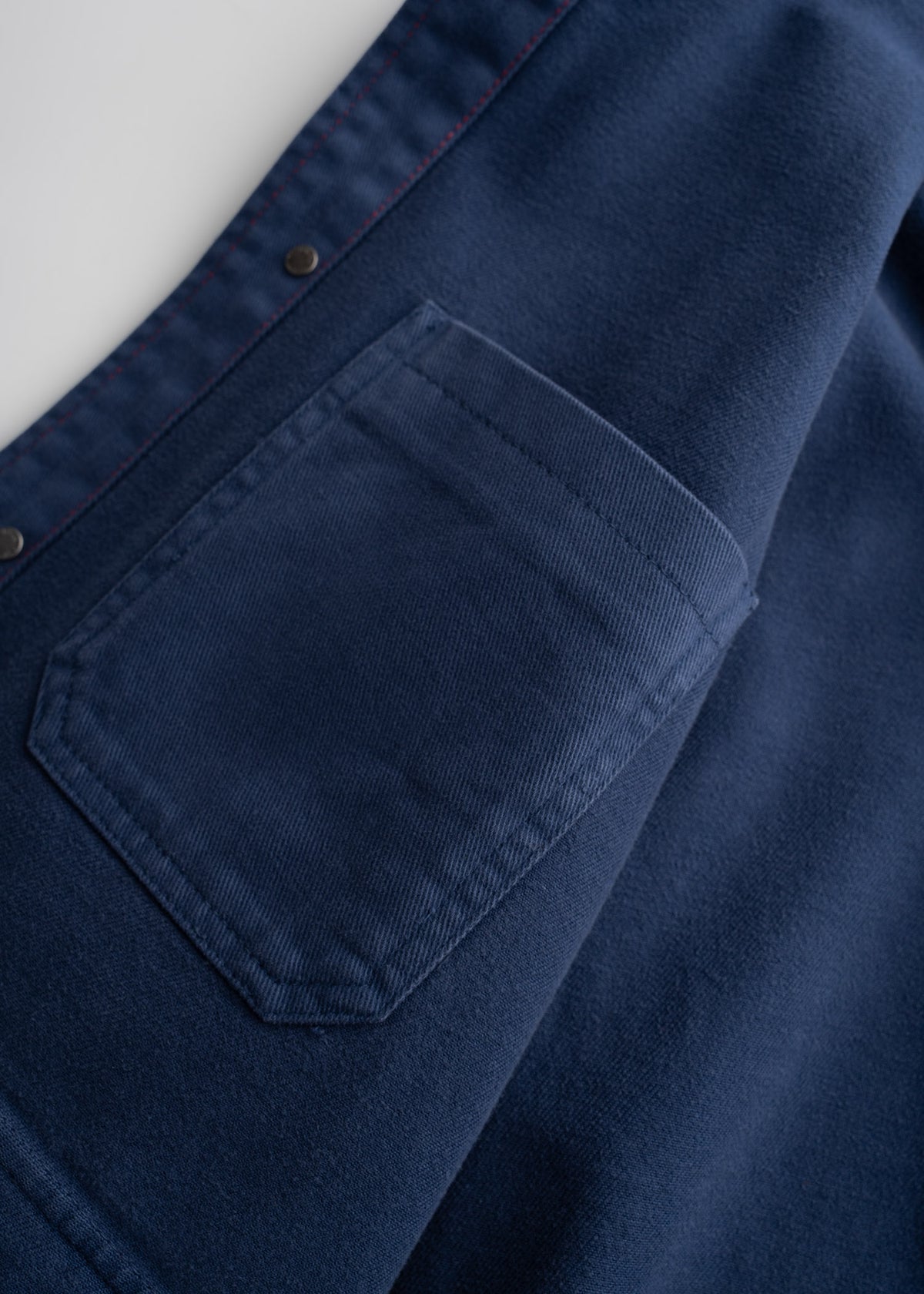 Close up of mechanic style interior pockets, highlighting functional storage and construction