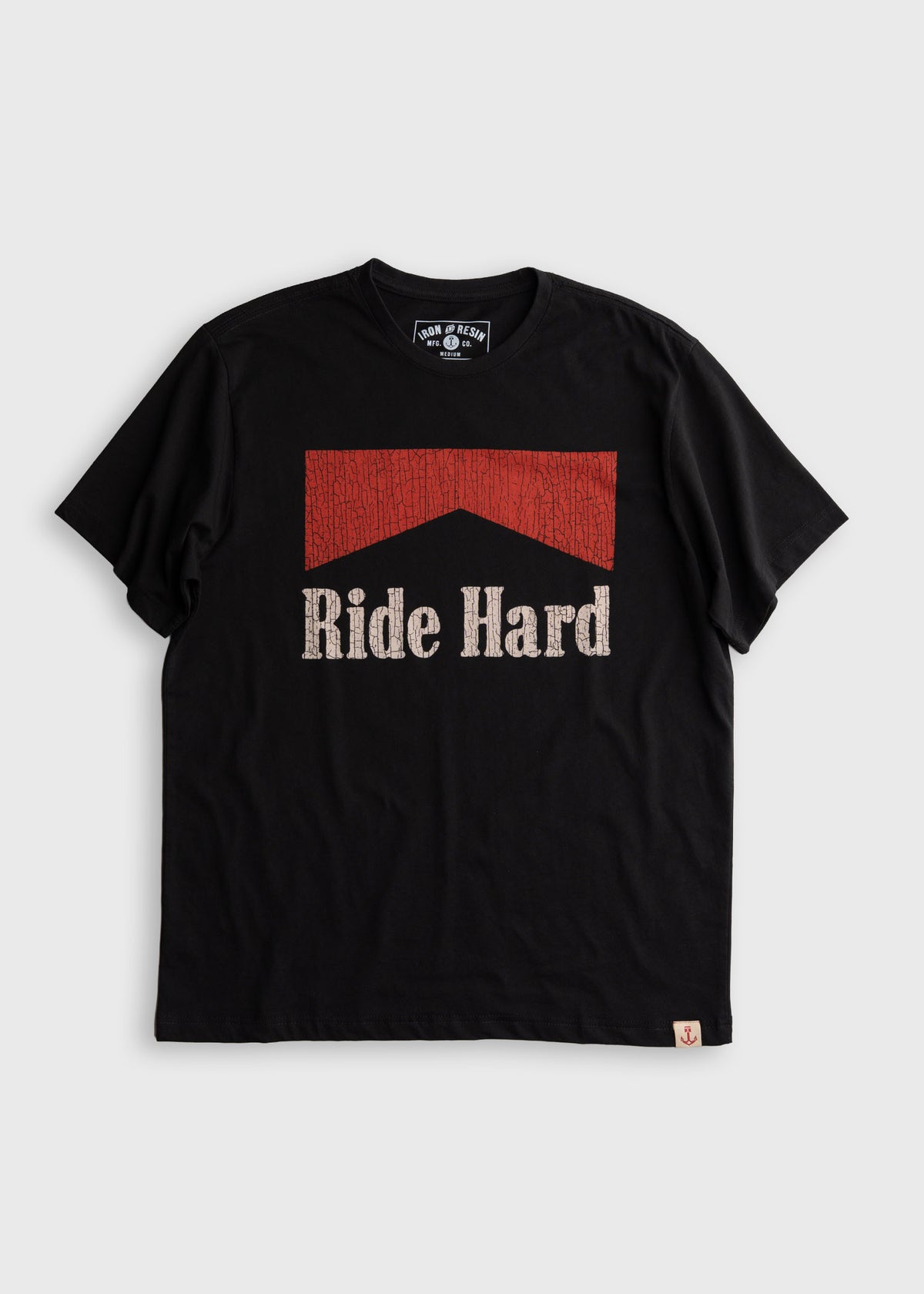 Men’s organic cotton t-shirt in Black, with custom chest graphic print and soft feel, lightweight everyday tee