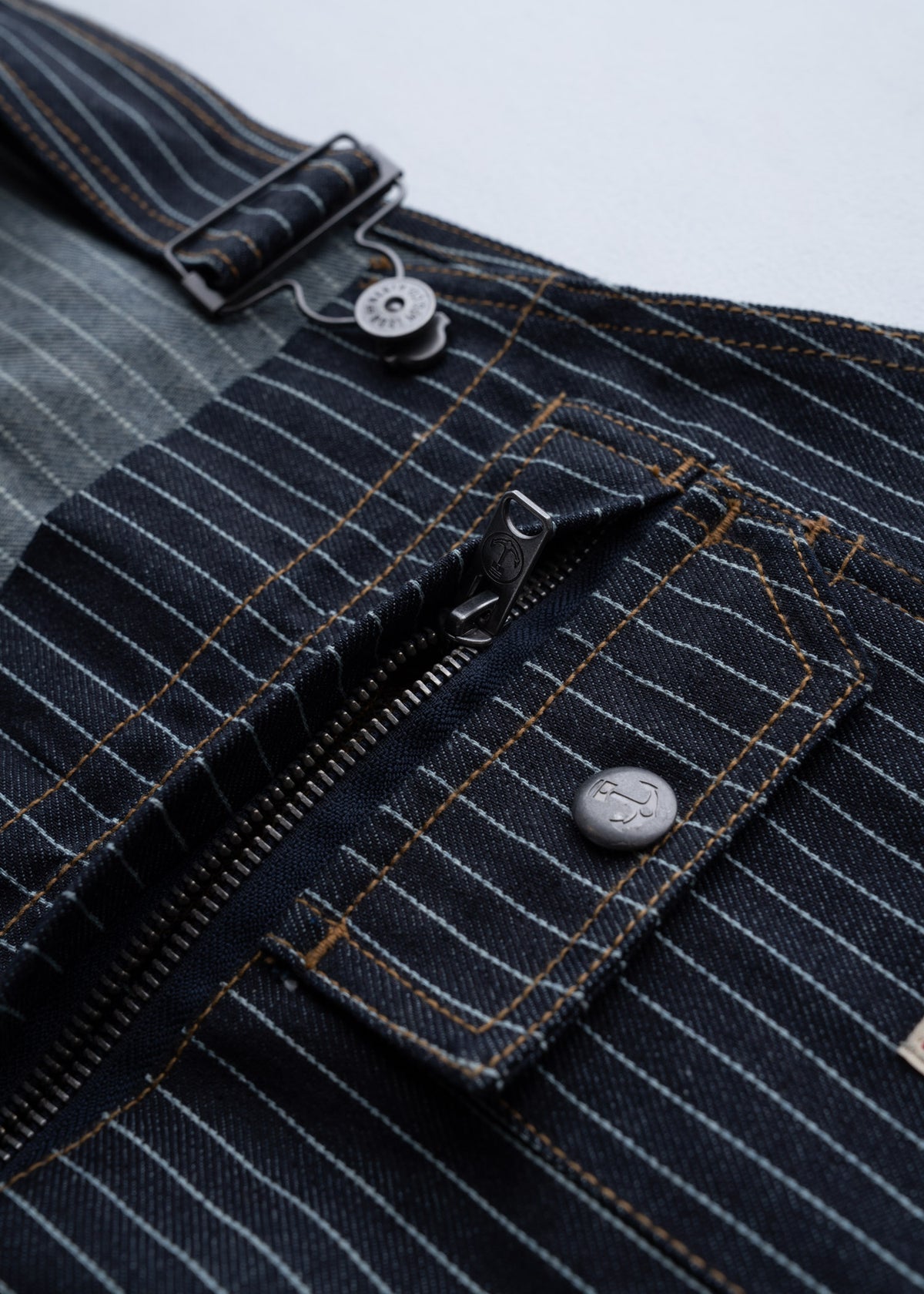 Tatham Striped Denim Overalls