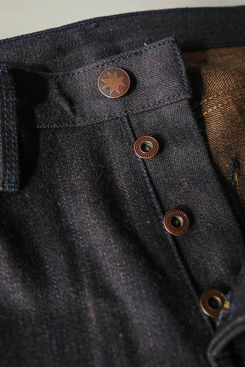 Freenote Wilkes Western Cut 15 oz. Blue Brown - Iron & Resin